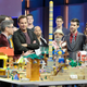Host Will Arnett and the cast of Lego Masters.